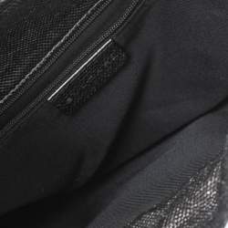 Bvlgari Metallic Grey Snakeskin Embossed Leather Leoni Flap Shoulder Bag