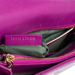 Pre Owned حقيبة كتف بلغاري فوريفر سيربينتي جلد ماغينتا داكن متوسطة 