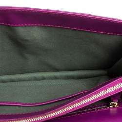 Pre Owned حقيبة كتف بلغاري فوريفر سيربينتي جلد ماغينتا داكن متوسطة 