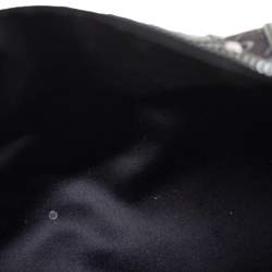 Pre Owned حقيبة ساتشل بلغاري مانيا شعار جلد وكانفاس أسود