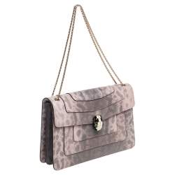 Pre Owned حقيبة كتف بلغاري سيربنتي فوريفر كارونغ بيج/أخضر متوسطة