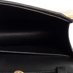 مملوكة مسبقًا Bvlgari Cream/Black Raffia and Leather Mini Serpenti Forever Crossbody Bag