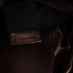 Pre Owned Bvlgari Metallic Brown Leather Twistino Tina Shopper Tote