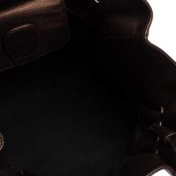 Pre Owned Bvlgari Metallic Brown Leather Twistino Tina Shopper Tote