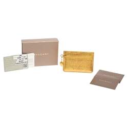 Bvlgari Gold Karung Serpenti Forever Card Holder