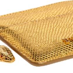 Bvlgari Gold Karung Serpenti Forever Card Holder