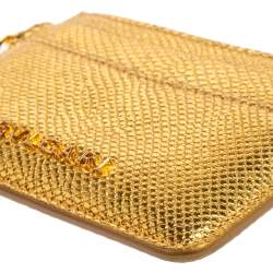 Bvlgari Gold Karung Serpenti Forever Card Holder