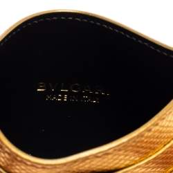Bvlgari Gold Karung Serpenti Forever Card Holder