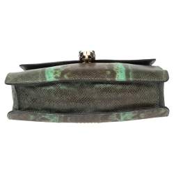 Bvlgari Green Karung Serpenti Forever Flap Shoulder Bag