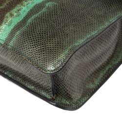 Bvlgari Green Karung Serpenti Forever Flap Shoulder Bag