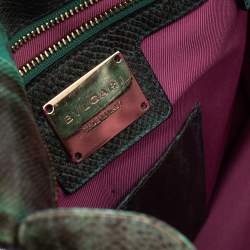 Bvlgari Green Karung Serpenti Forever Flap Shoulder Bag