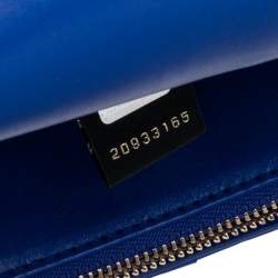 Bvlgari Blue Leather Large Serpenti Forever Flap Shoulder Bag