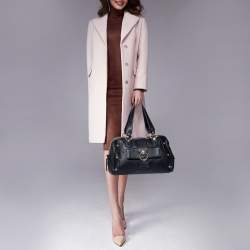 Pre Owned Bvlgari Black Leather Bvlgari Bvlgari Dome Satchel