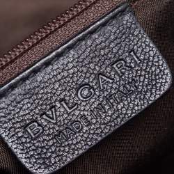 Pre Owned Bvlgari Black Leather Bvlgari Bvlgari Dome Satchel