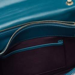 Pre Owned Bvlgari Teal Blue Quilted Leather Serpenti Forever Shoulder Bag