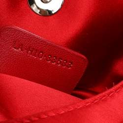 Pre Owned Bvlgari Orange Satin Monete Clutch