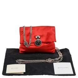 Pre Owned Bvlgari Orange Satin Monete Clutch