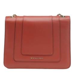Bvlgari Coral Pink Leather Small Serpenti Forever Shoulder Bag