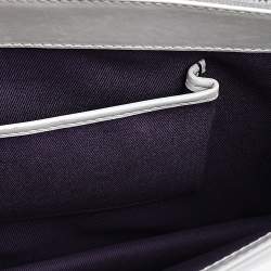 Pre Owned Bvlgari White Leather Medium Serpenti Forever Shoulder Bag