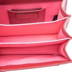 Pre Owned Bvlgari Red Leather Serpenti Forever Flap Top Handle Bag