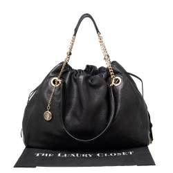 Pre Owned Bvlgari Black Leather Bonton Tote
