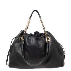 Pre Owned Bvlgari Black Leather Bonton Tote
