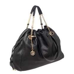 Pre Owned Bvlgari Black Leather Bonton Tote