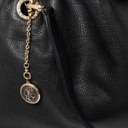 Pre Owned Bvlgari Black Leather Bonton Tote