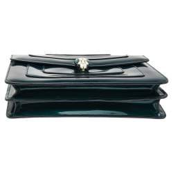 Bvlgari Green Patent Leather Medium Serpenti Forever Shoulder Bag