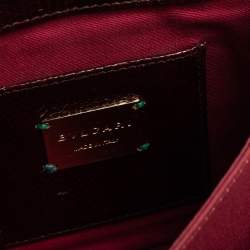 Pre Owned Bvlgari Burgundy Karung Serpenti Forever Flap Top Handle Bag