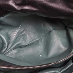 Bvlgari Black Canvas and Leather Pleated Tote