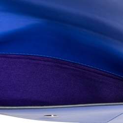 مملوكة مسبقًا حقيبة كتف بلغاري قلاب مزدوج سربنتي فورفر جلد أزرق