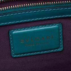 Pre Owned Bvlgari Green Leather Large Serpenti Forever Shoulder Bag