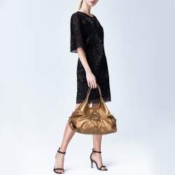 Bvlgari Gold Leather Chandra Hobo