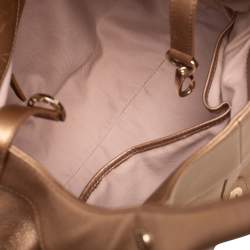 Bvlgari Gold Leather Chandra Hobo