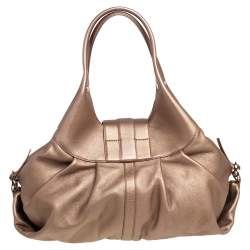 Bvlgari Gold Leather Chandra Hobo