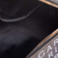 Pre Owned Bvlgari Black Macadam Denim and Leather Cylinder Bag