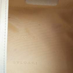 Bvlgari Beige Canvas and Leather Cylinder Bag