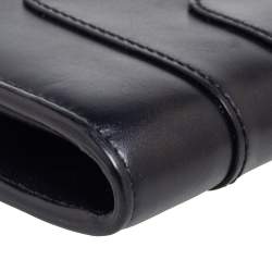 Pre Owned Bvlgari Black Leather Serpenti Forever Zip Around Wallet