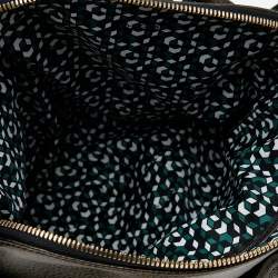 Pre Owned Bvlgari Metallic Dark Brown Leather Leoni Satchel