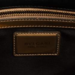 مملوكة مسبقًا Bvlgari Metallic Bronze Patent Leather Medium Serpenti Forever Shoulder Bag