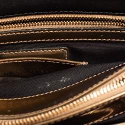 مملوكة مسبقًا Bvlgari Metallic Bronze Patent Leather Medium Serpenti Forever Shoulder Bag