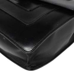 مملوكة مسبقًا Bvlgari Black Leather Serpenti Forever Shoulder Bag