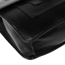 مملوكة مسبقًا Bvlgari Black Leather Serpenti Forever Shoulder Bag