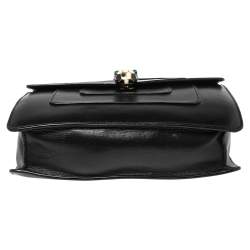 مملوكة مسبقًا Bvlgari Black Leather Serpenti Forever Shoulder Bag