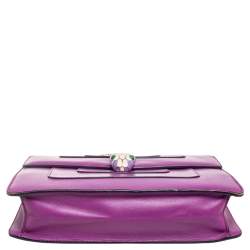 Bvlgari Purple Leather Small Serpenti Forever Shoulder Bag