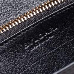 Pre Owned Bvlgari Black Leather and Patent Leather Flap Wallet 