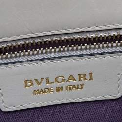 Bvlgari Cream Leather Medium Serpenti Forever Shoulder Bag