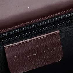 Bvlgari Pink/White Logo Print Fabric Clutch