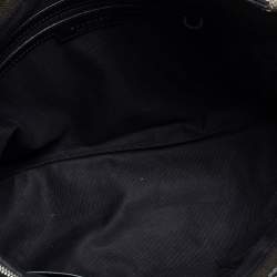 Pre Owned Bvlgari Grey/Black Coated Canvas and Leather Double Zip Tote